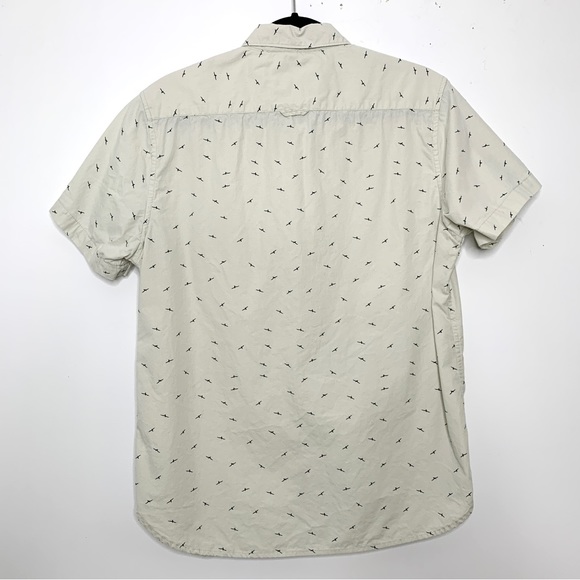 Denim & Flower Ricky Singh Mens Button Up Shirt Blue White Birds Pocket Cotton L - Picture 2 of 7